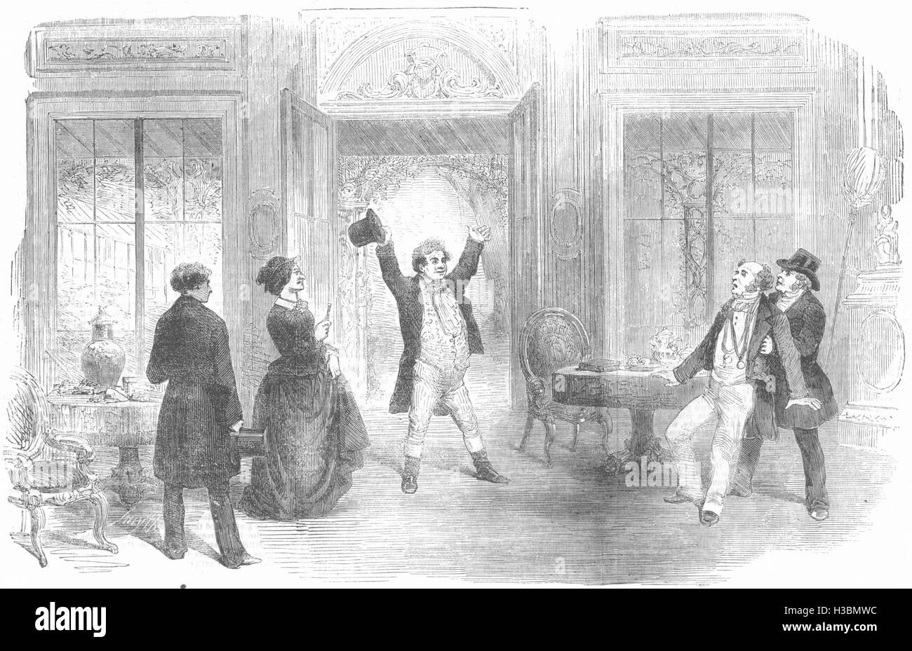 LONDON Drama Evil Genius Haymarket Theatre 1856. The Illustrated London News Stock Photo