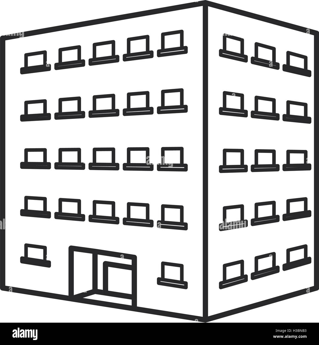 Isolated building with windows design Stock Vector Image & Art - Alamy