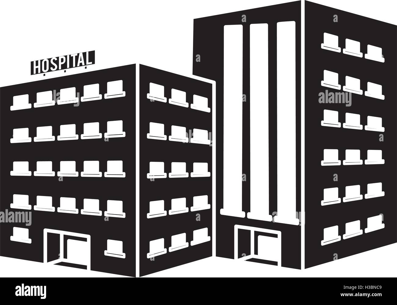 Isolated hospital building design Stock Vector Image & Art - Alamy