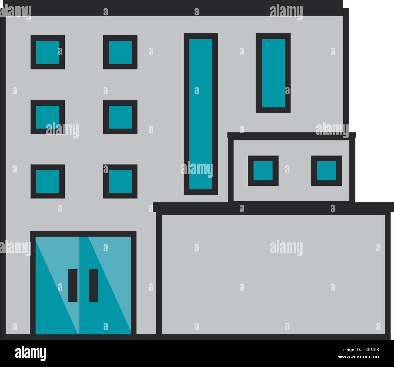 Isolated building with windows design Stock Vector Image & Art - Alamy