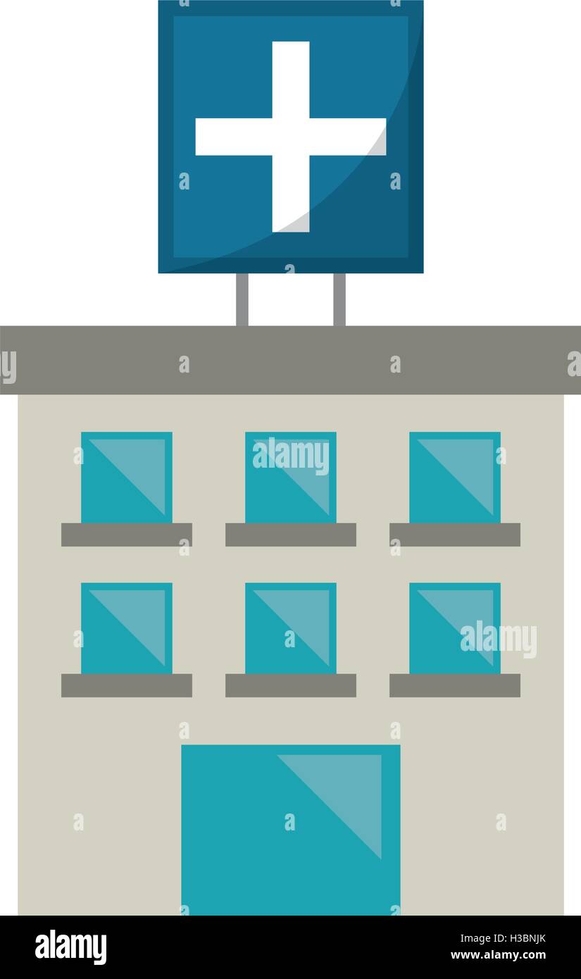 Isolated hospital building design Stock Vector Image & Art - Alamy