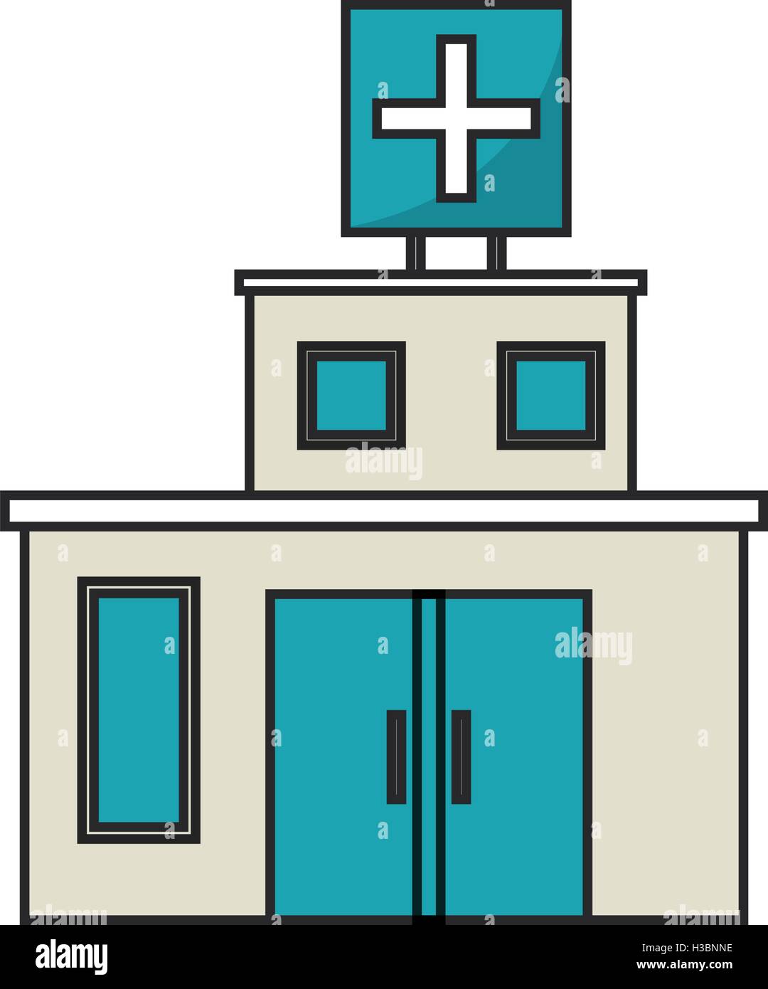 Isolated hospital building design Stock Vector Image & Art - Alamy