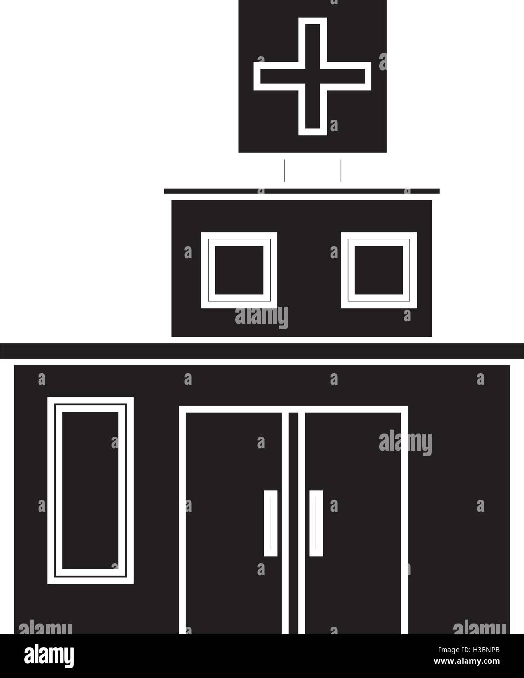Isolated hospital building design Stock Vector Image & Art - Alamy
