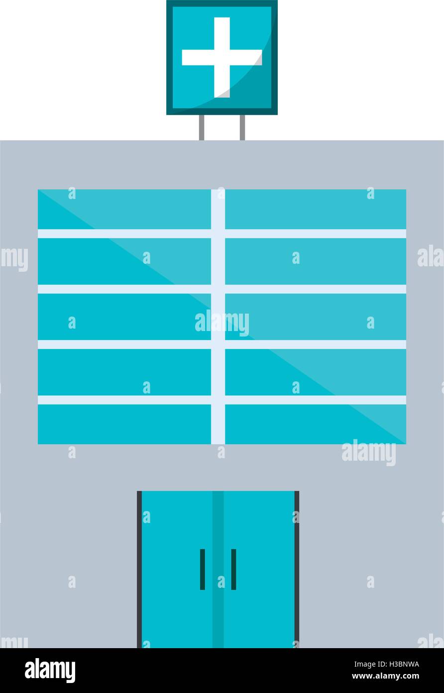 Isolated hospital building design Stock Vector Image & Art - Alamy