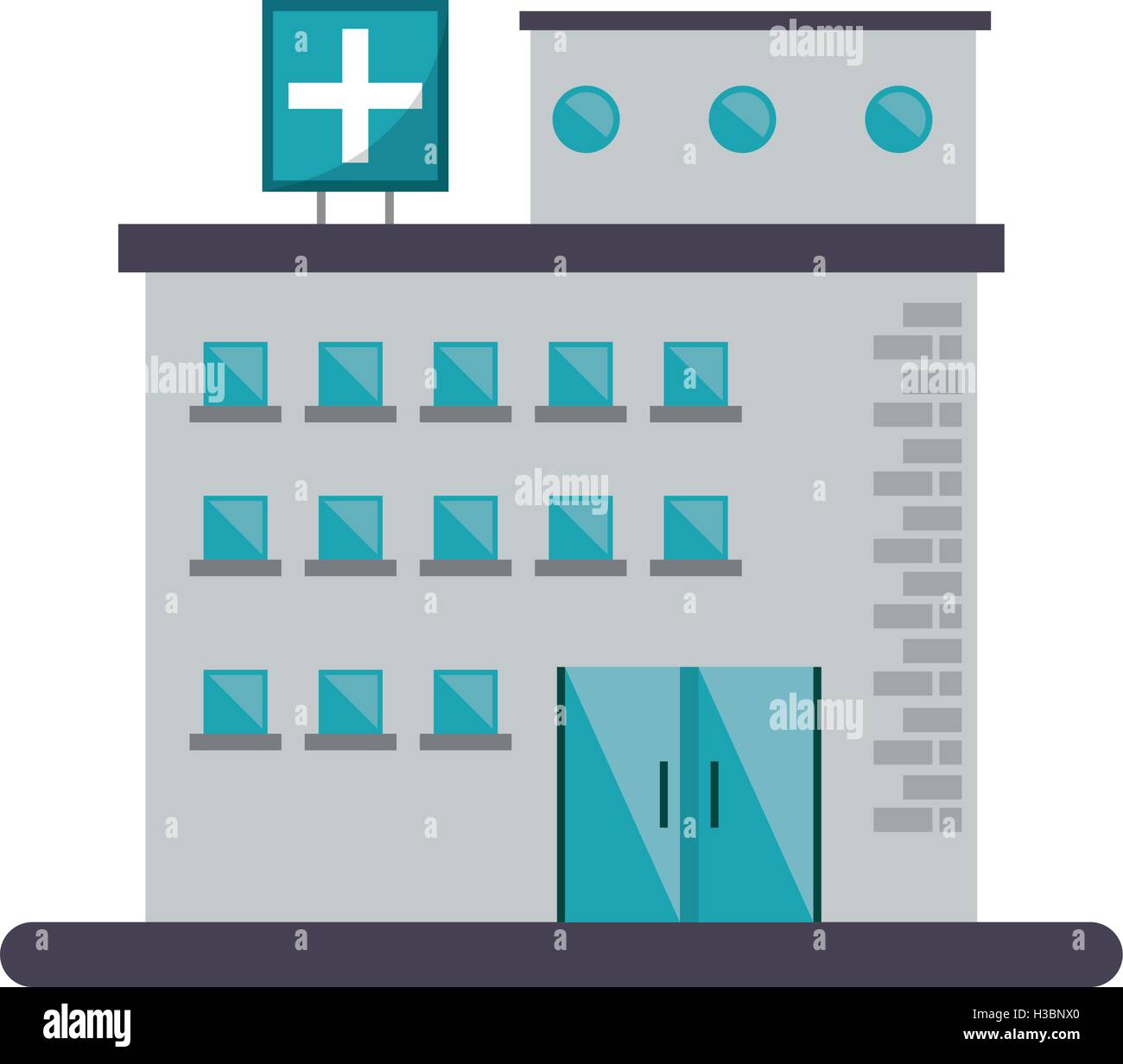 Isolated hospital building design Stock Vector Image & Art - Alamy