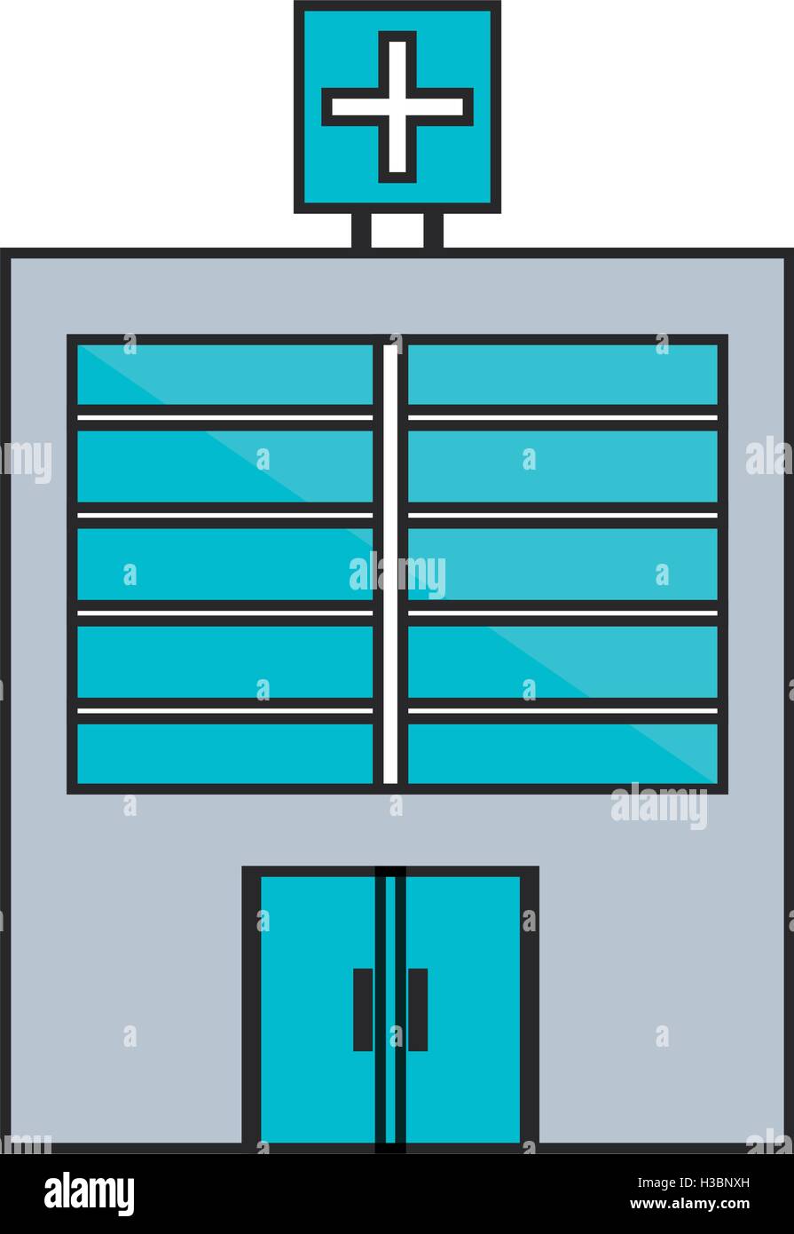 Isolated hospital building design Stock Vector Image & Art - Alamy