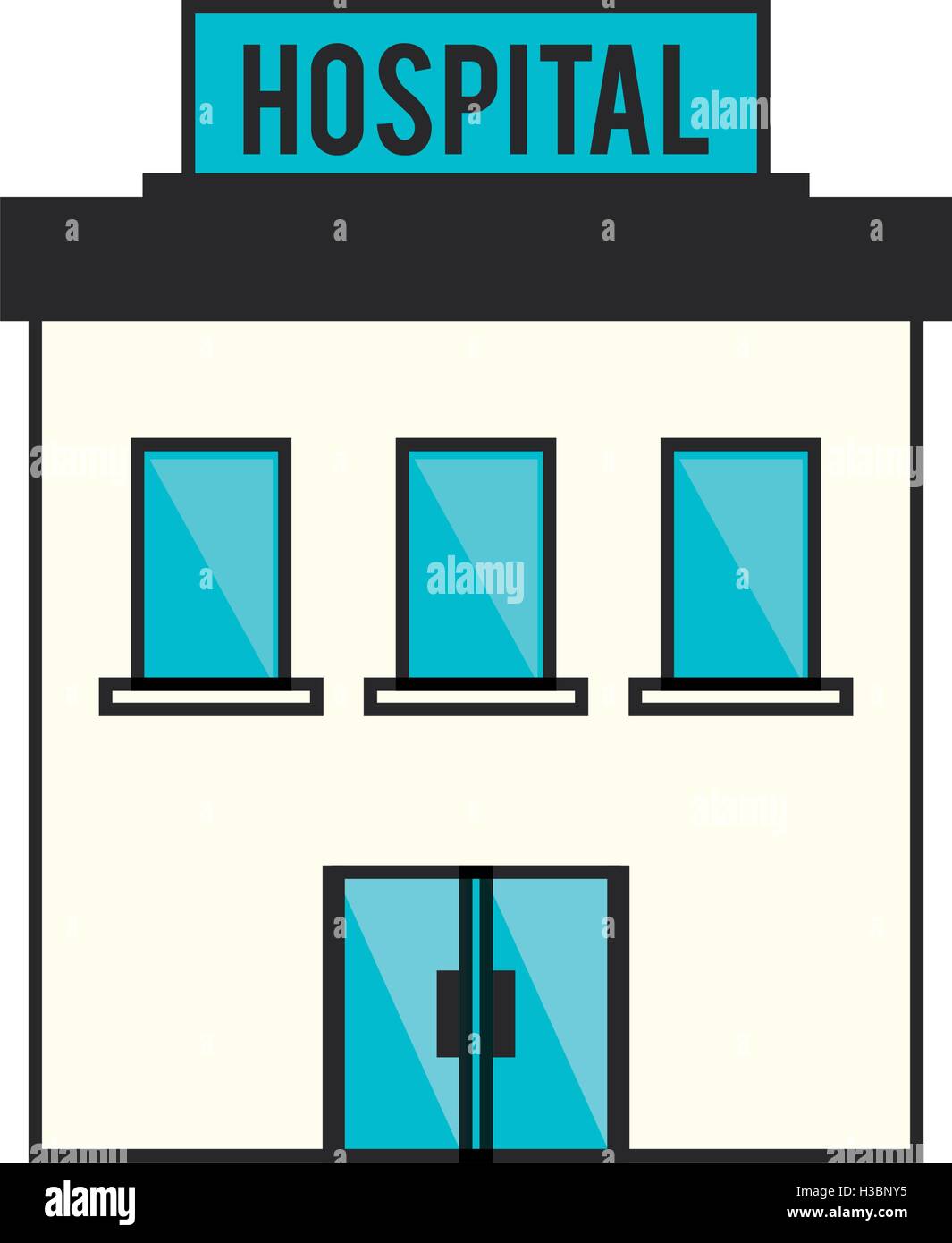 Isolated hospital building design Stock Vector Image & Art - Alamy