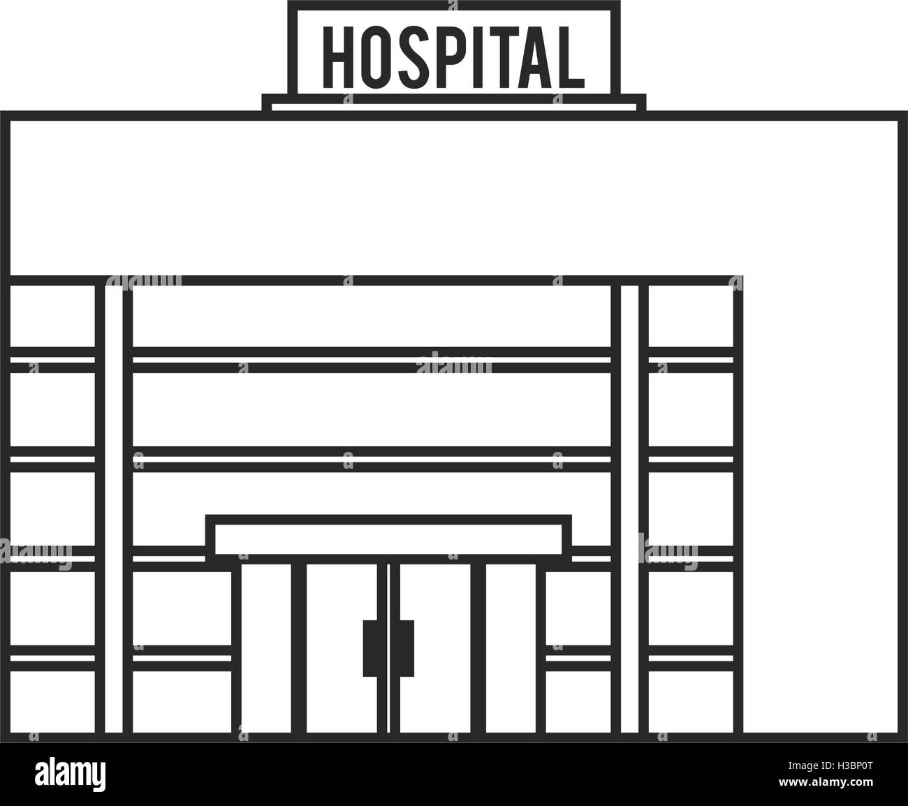 Isolated hospital building design Stock Vector Image & Art - Alamy