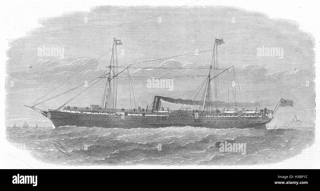 PACIFIC Steam navigation company's new Iron mail Ship Quito 1864. The