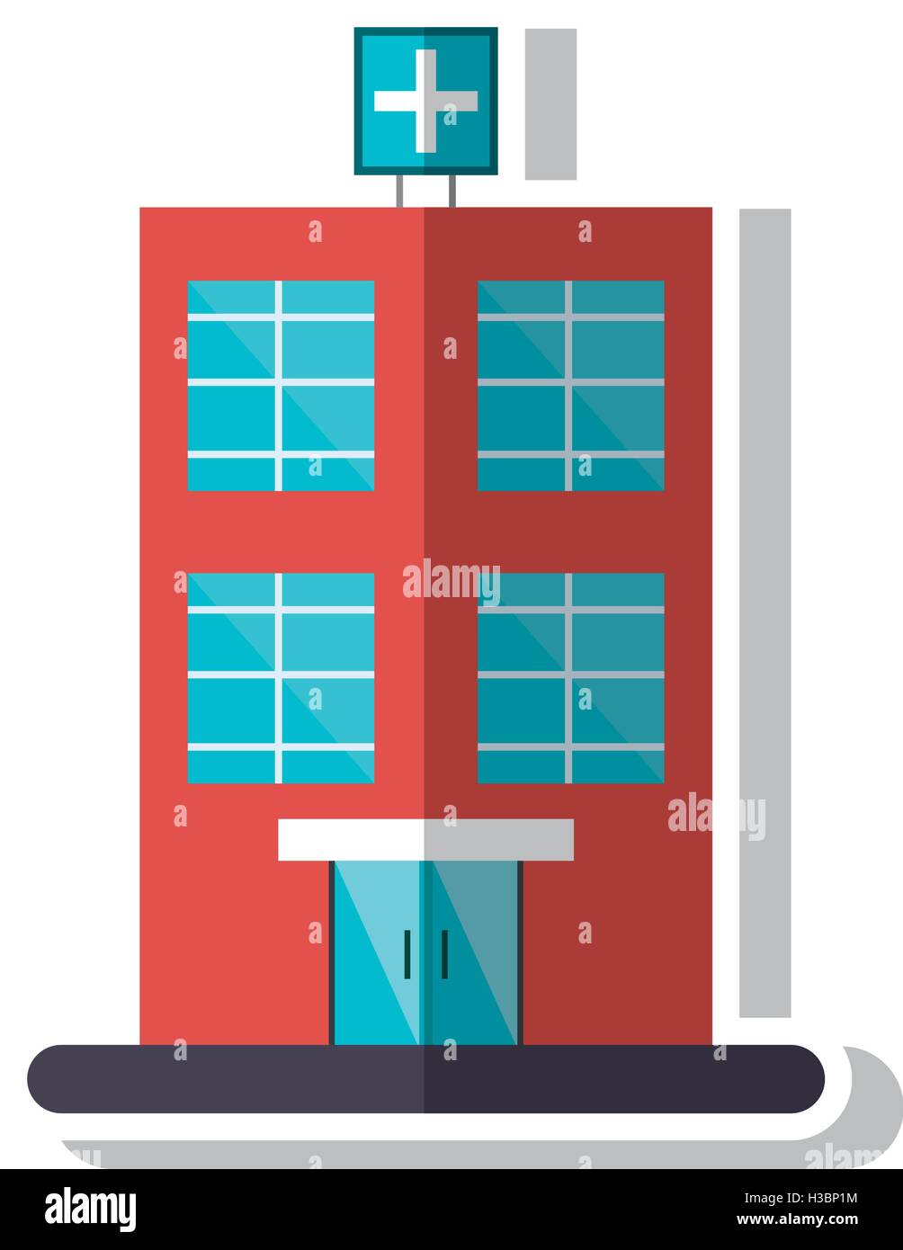 Isolated hospital building design Stock Vector Image & Art - Alamy