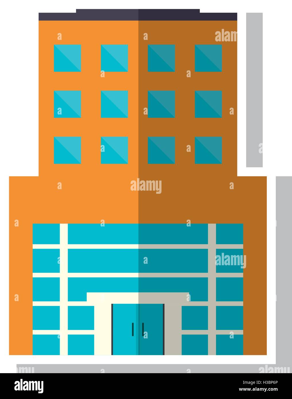 Isolated building with windows design Stock Vector Image & Art - Alamy