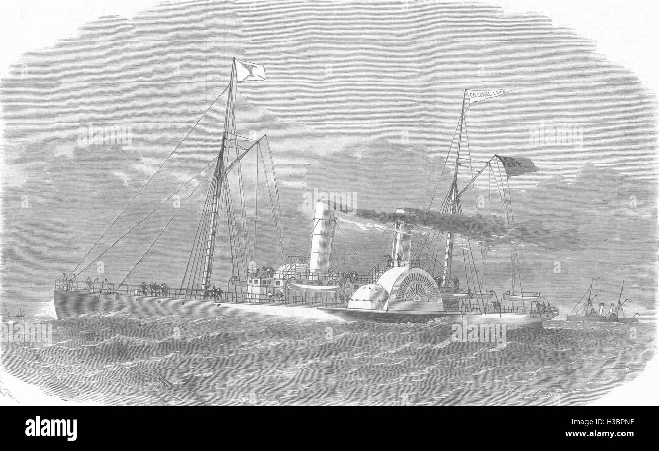 US CIVIL WAR Ships The Colonel Lamb Blockaderunner, built at Liverpool