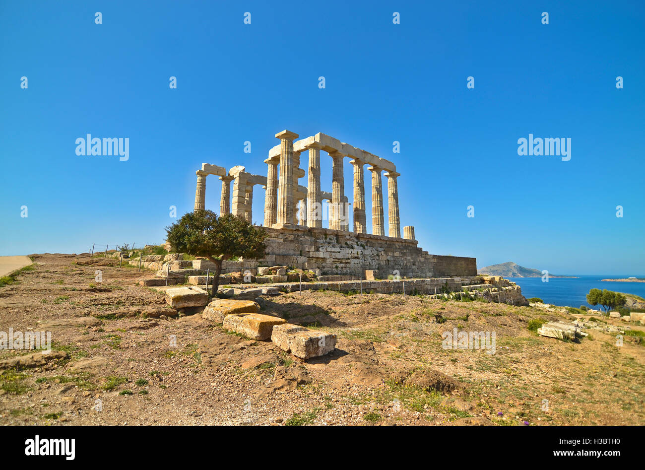 temple of Poseidon Sounion Greece Stock Photo - Alamy