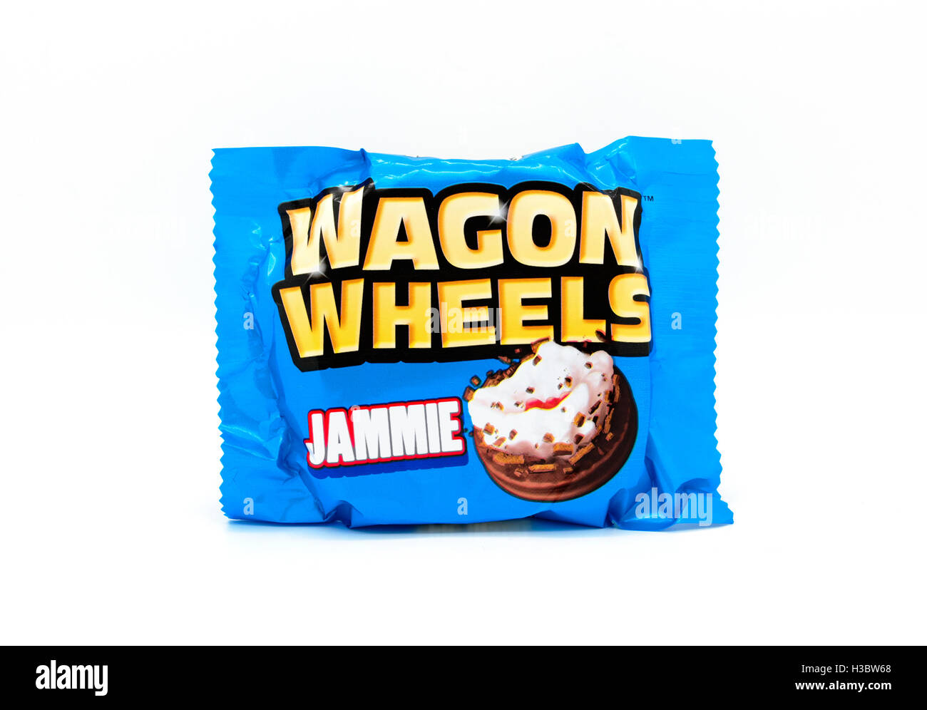 Burtons Wagon Wheels snack biscuits Stock Photo Alamy