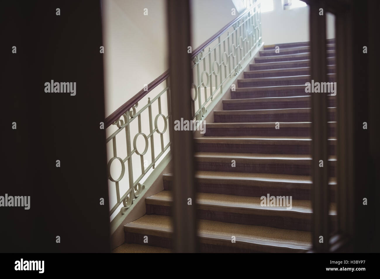 An empty modern staircase Stock Photo