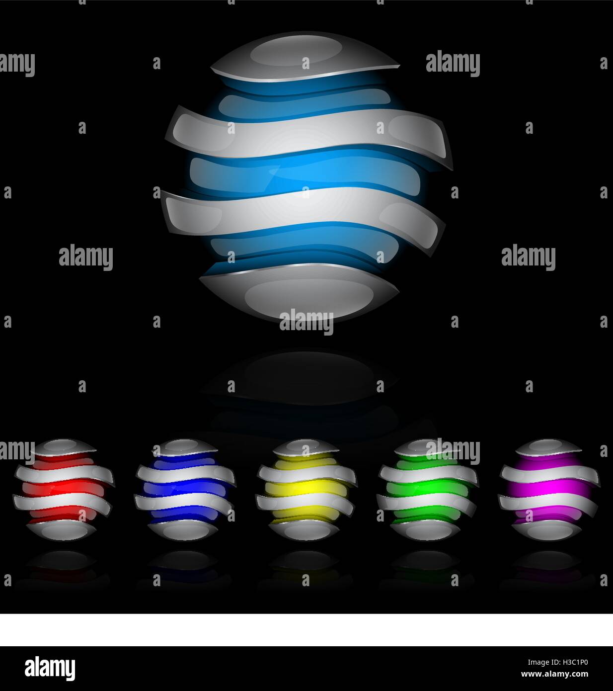 Colorful glossy spheres isolated Stock Vector Image & Art - Alamy
