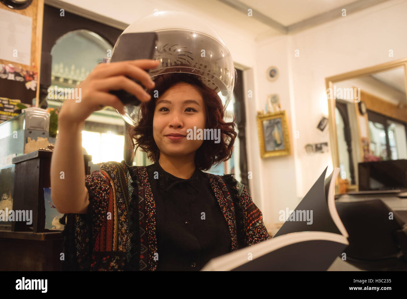 Woman Under Hair Dryer High Resolution Stock Photography and Images - Alamy