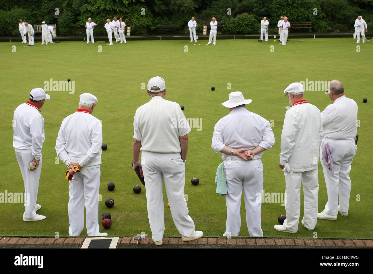 Bowls at Brentwood BC, King George's Playing Field - Brentwood BC vs Bowls England - 28/05/08 Stock Photo