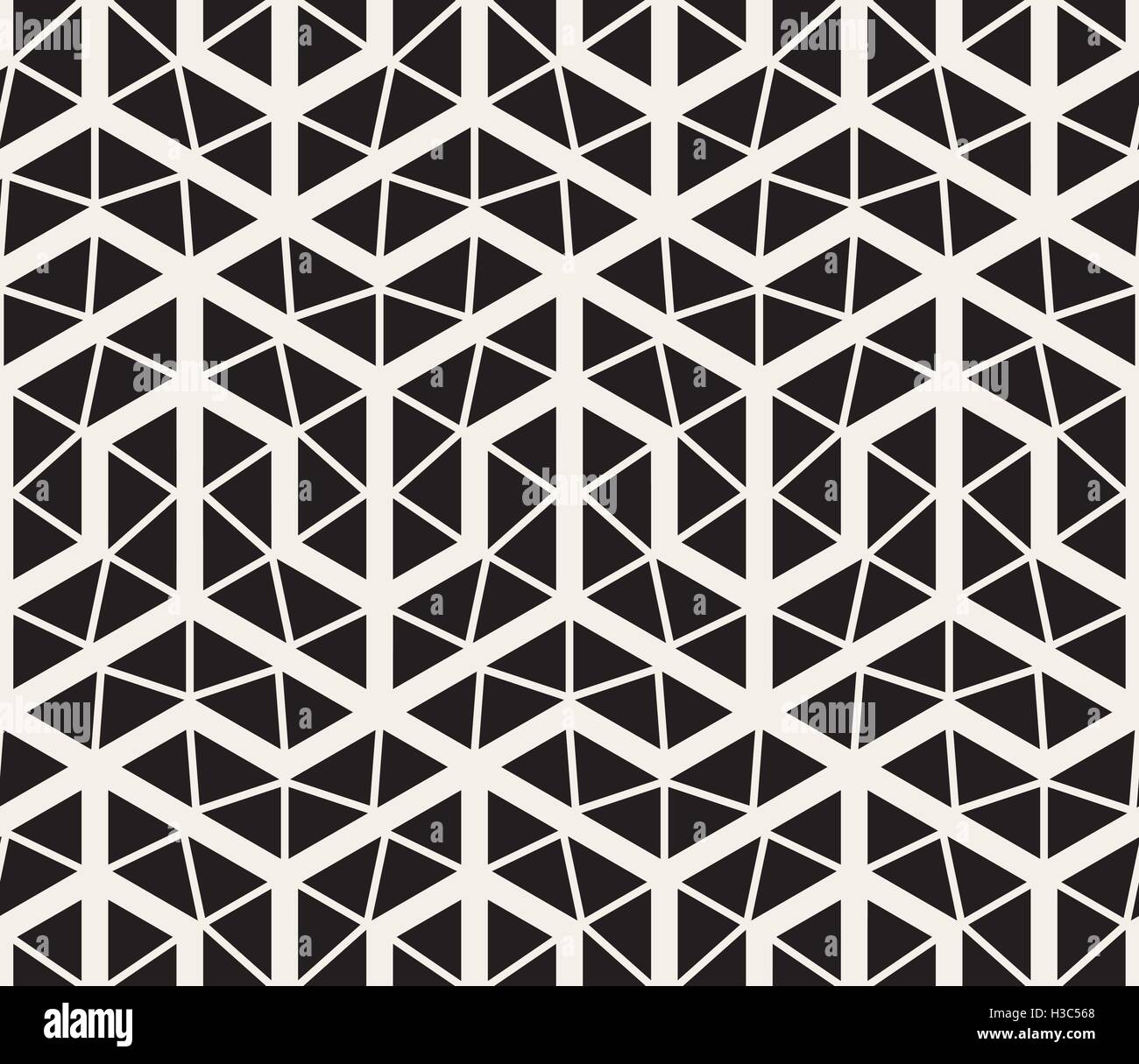 Vector Seamless Black And White Geometric Grid Pattern Stock Vector ...