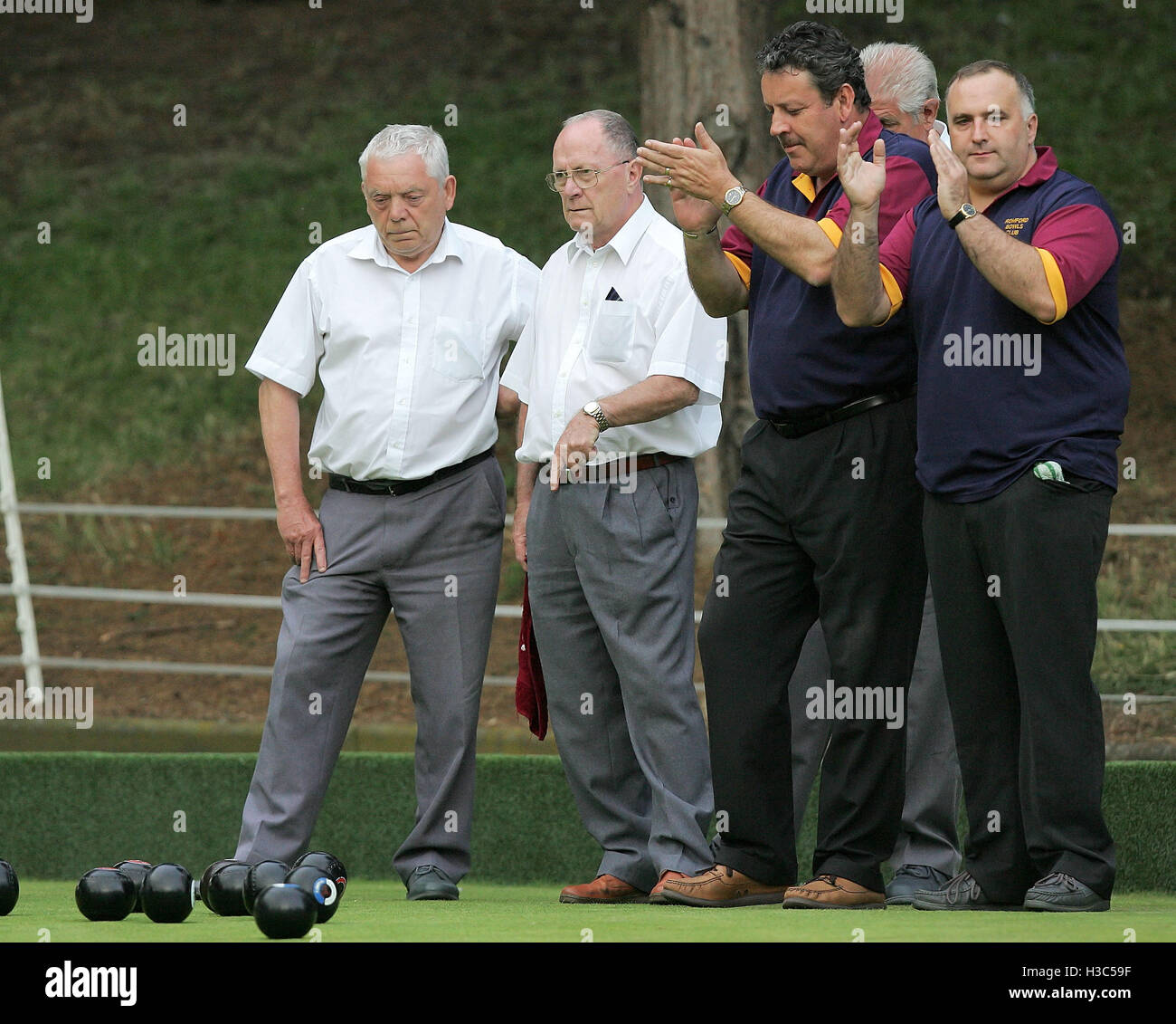 Left to right Metherell and O'Brien of Haynes Park, Connolly and Sayer