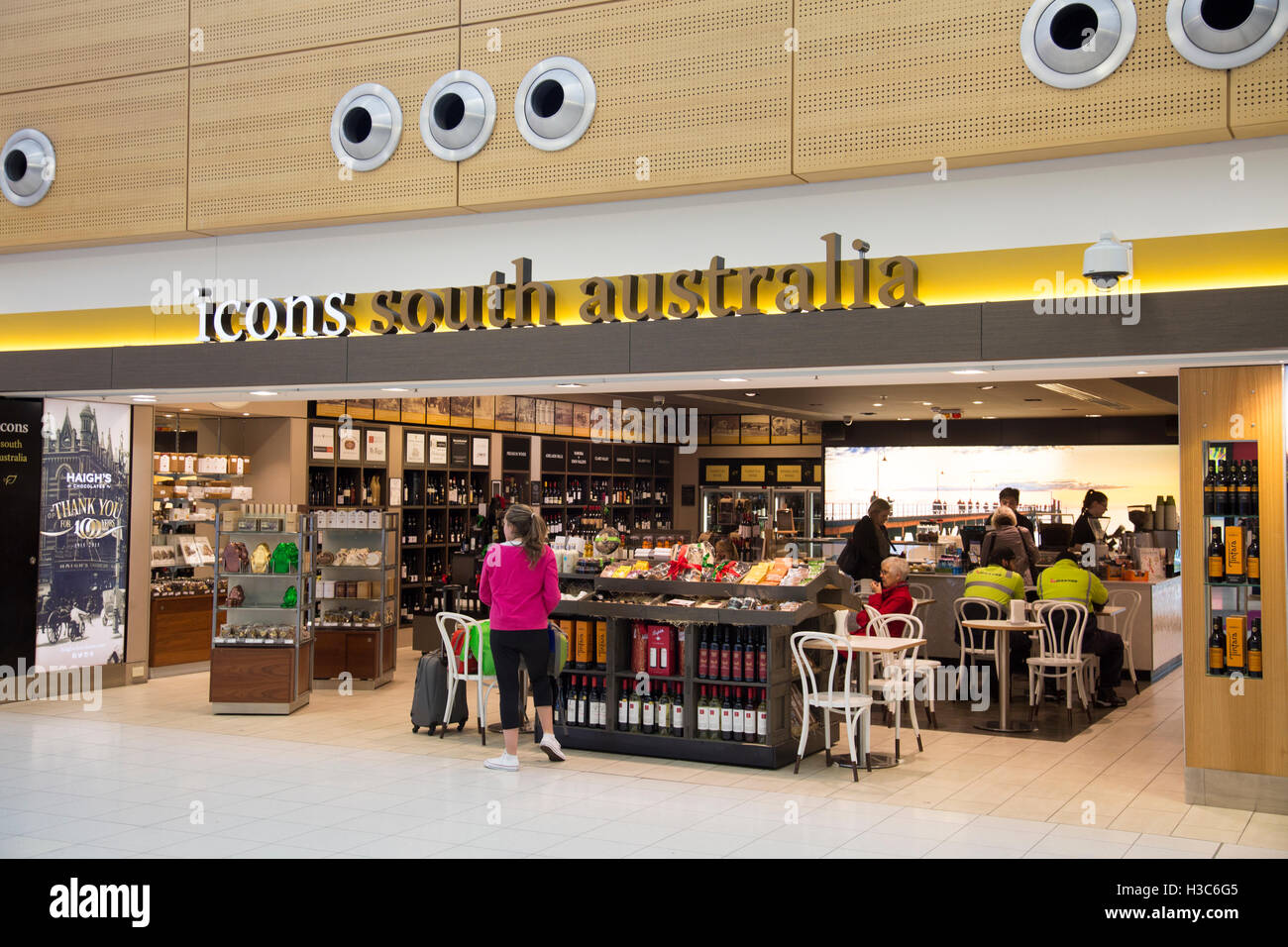 Icons South australia wine and alcohol store inside Adelaide airport