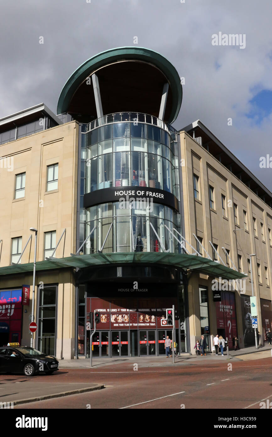 The House of Fraser Store in Belfast. The store forms part of the Victoria Square Shopping Complex. Stock Photo