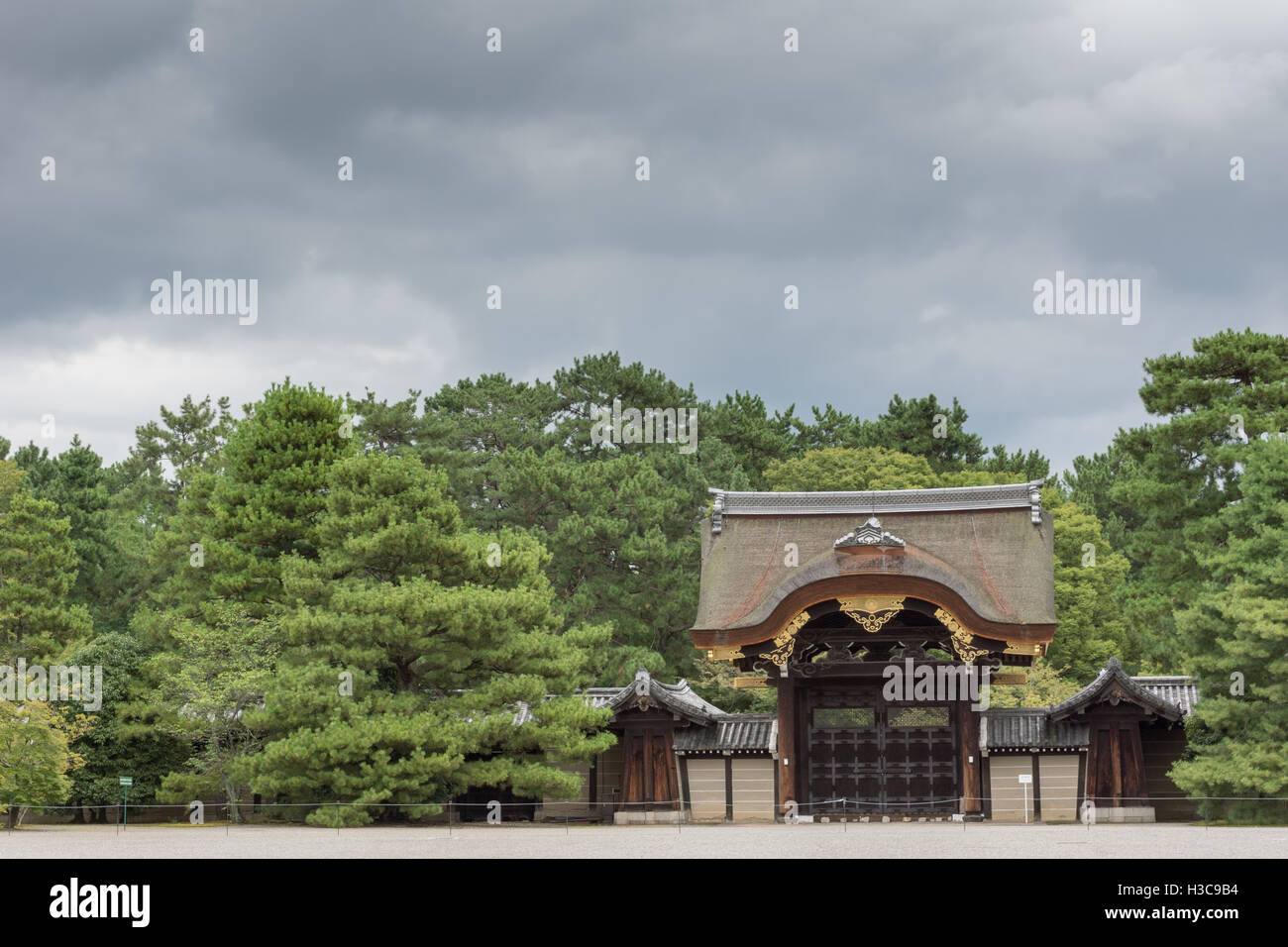 Kenshun-mon Gate of Imperial Palace. Stock Photo