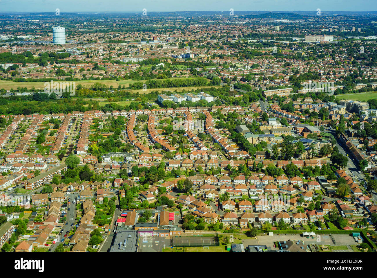 Aerial view of Heston, Norwood Green, North Hyde, Southall Green near
