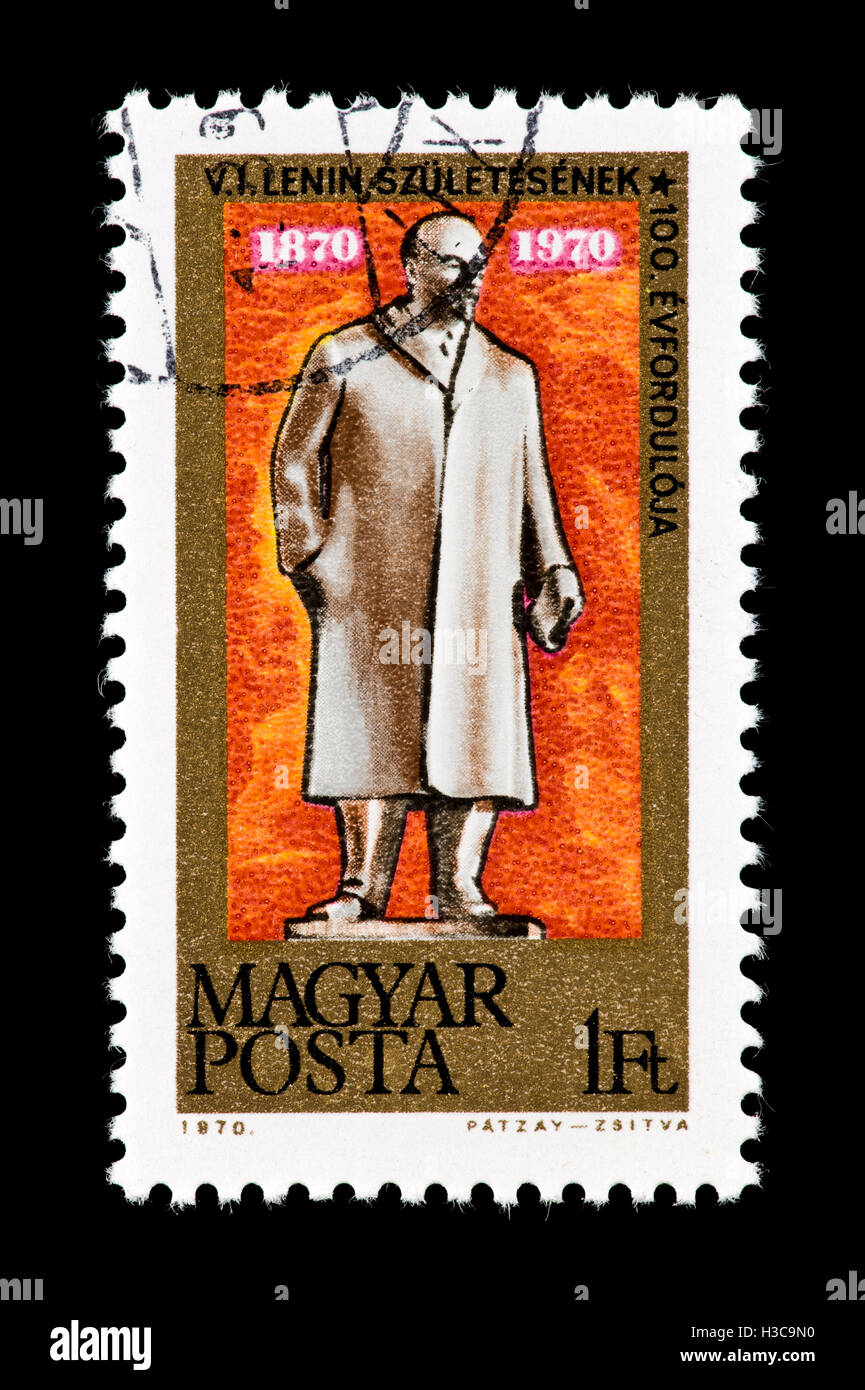 Postage stamp from Hungary depicting a Lenin Statue in Budapest Stock ...