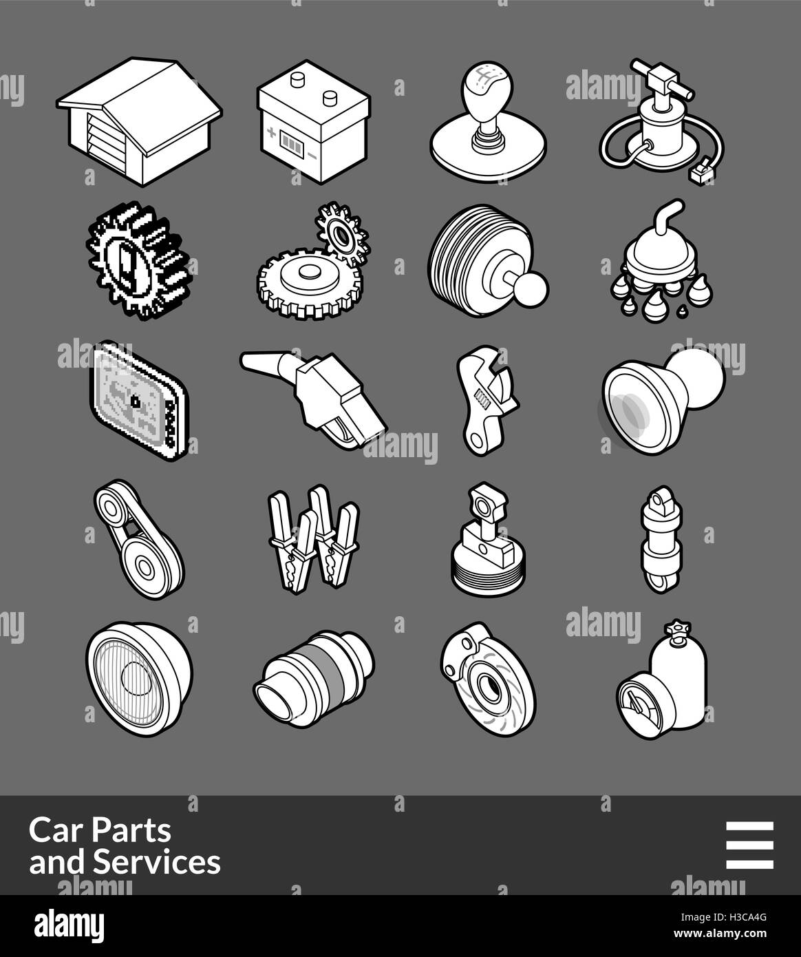 Isometric outline icons set Stock Vector Image & Art - Alamy