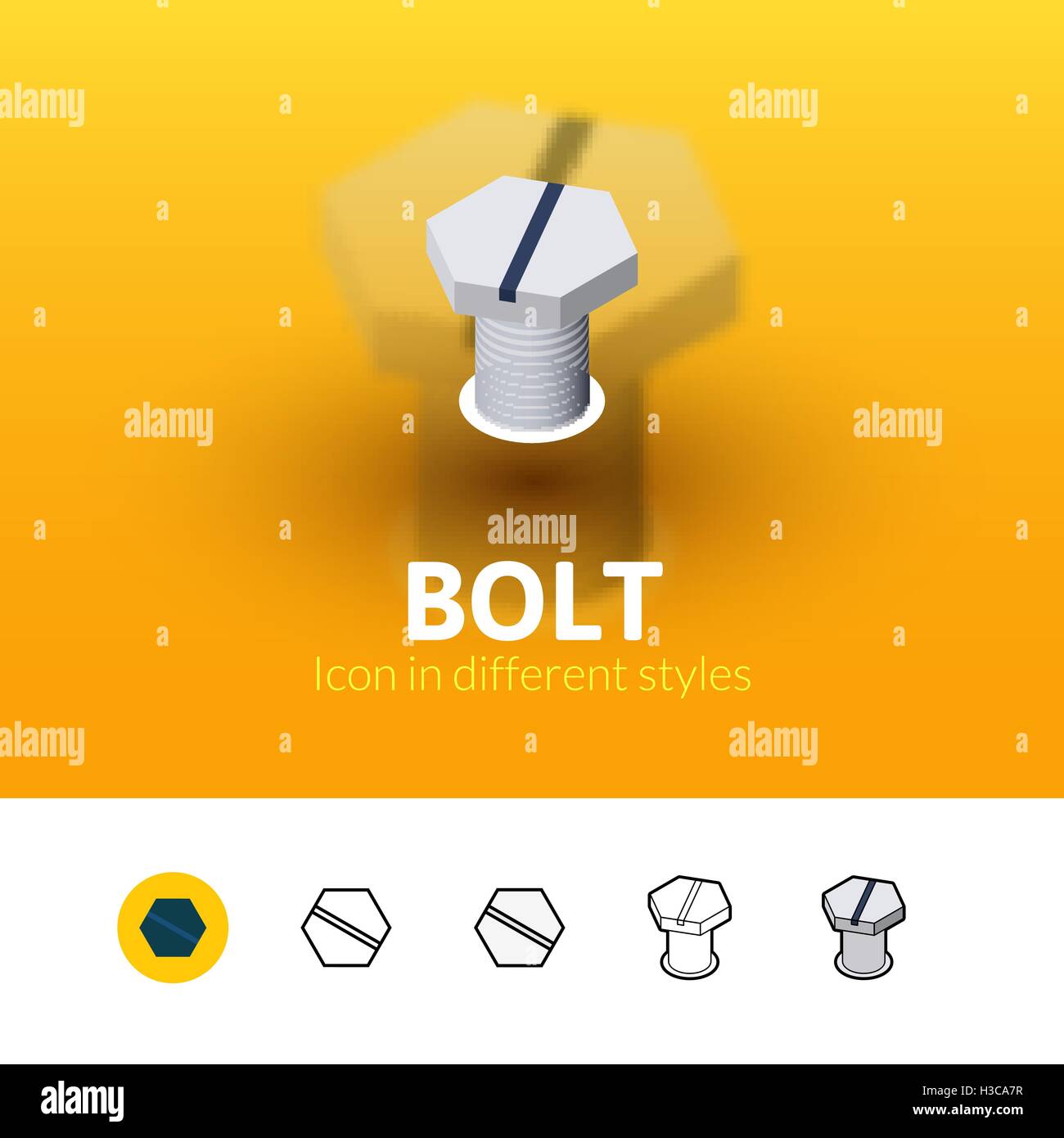 Bolt icon in different style Stock Vector Image & Art - Alamy