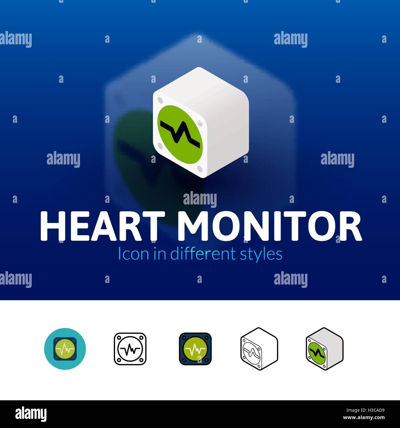 Digital display ekg Stock Vector Images - Alamy