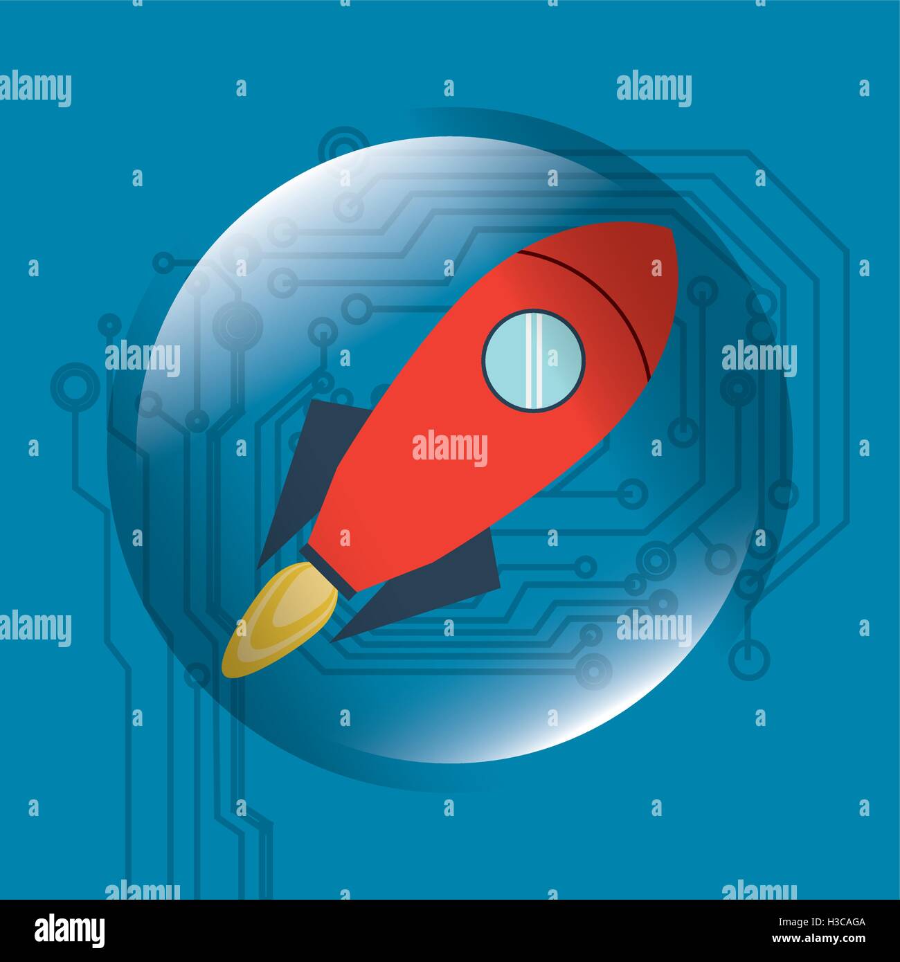 rocket with science related icons image Stock Vector Image & Art - Alamy
