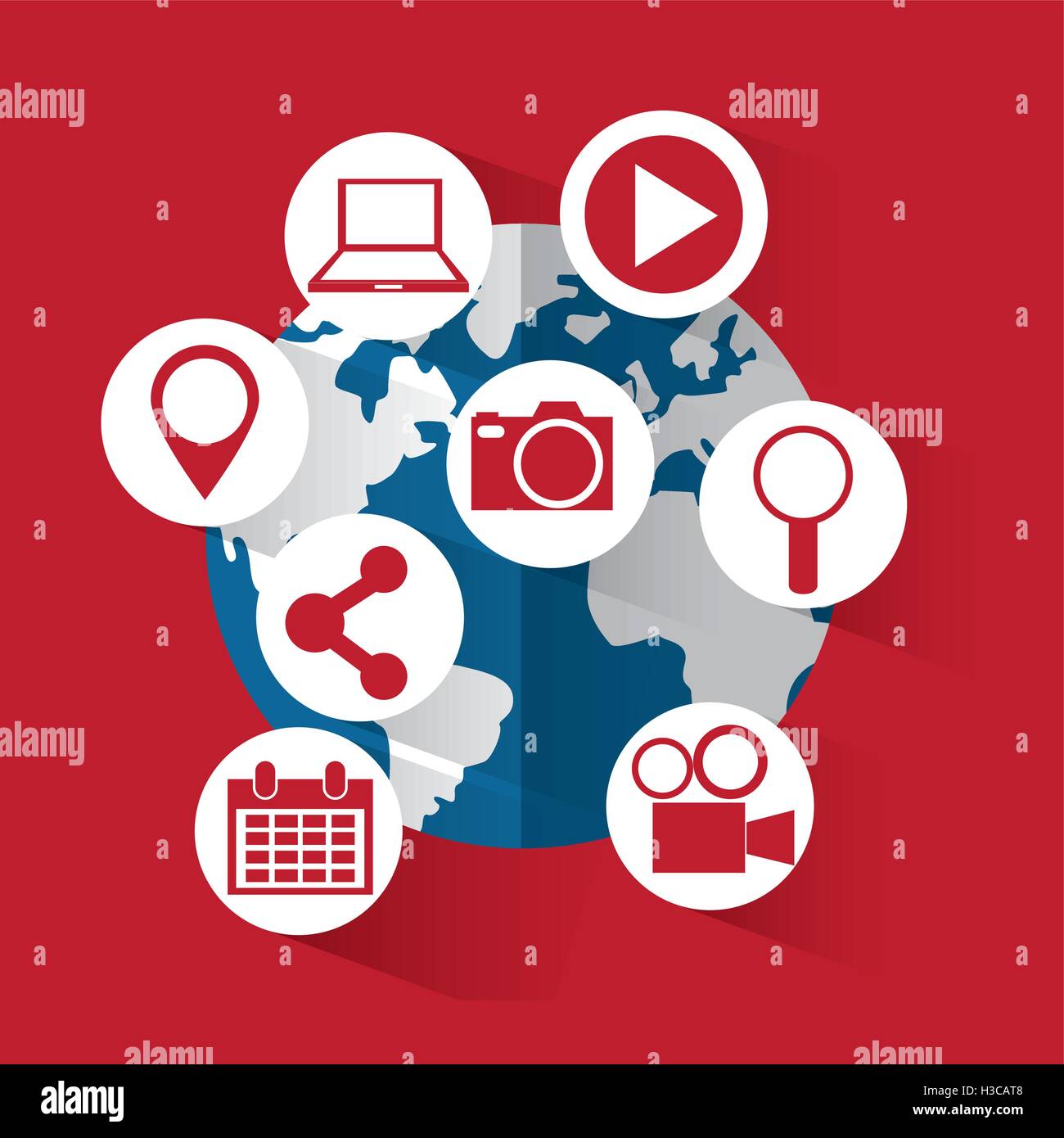 socia media related icons image Stock Vector Image & Art - Alamy