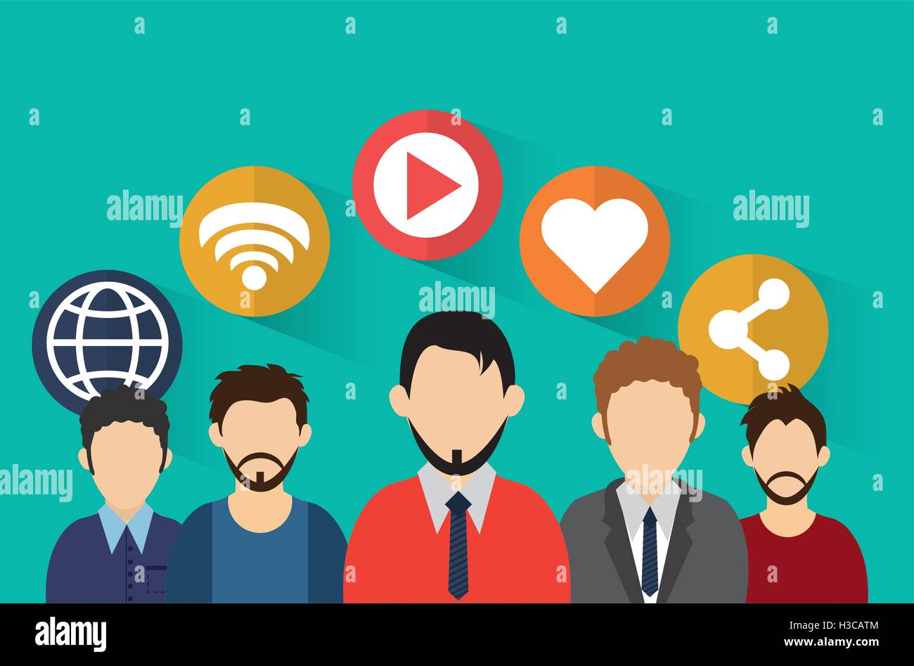 socia media related icons image Stock Vector Image & Art - Alamy