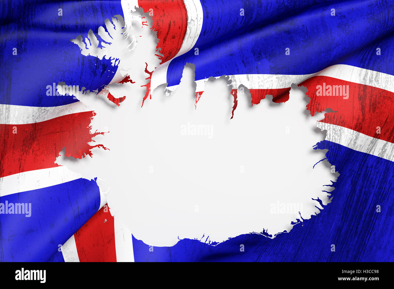 3d rendering of Iceland map and flag on background Stock Photo - Alamy