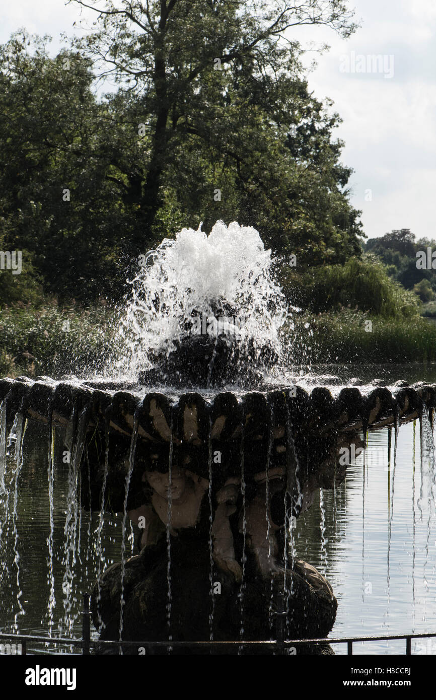 Water features at the Italian Gardens in Hyde Park, London, UK Stock