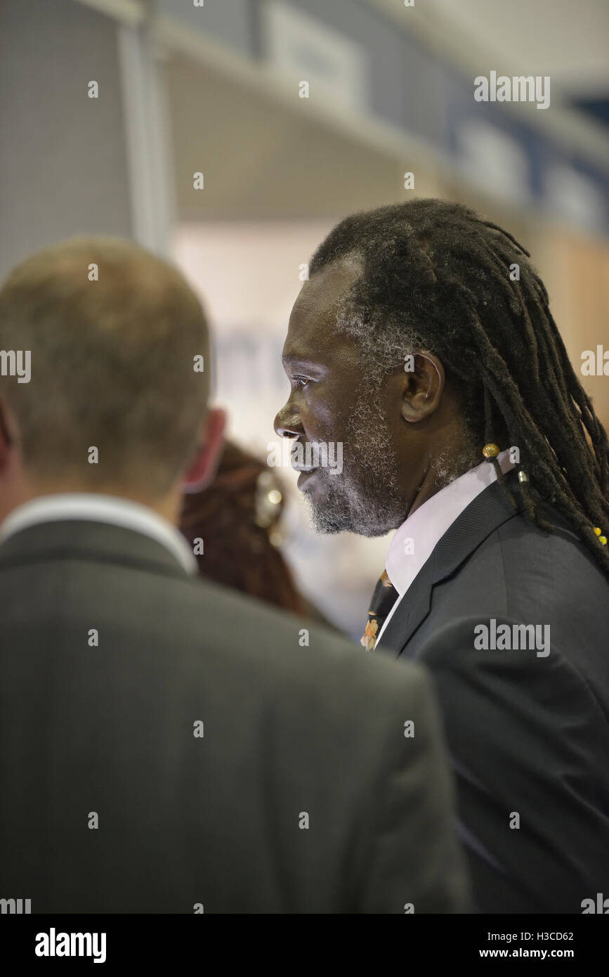 Guest speaker Levi Roots at a Let's do Business exhibition in Hastings. England. UK Stock Photo