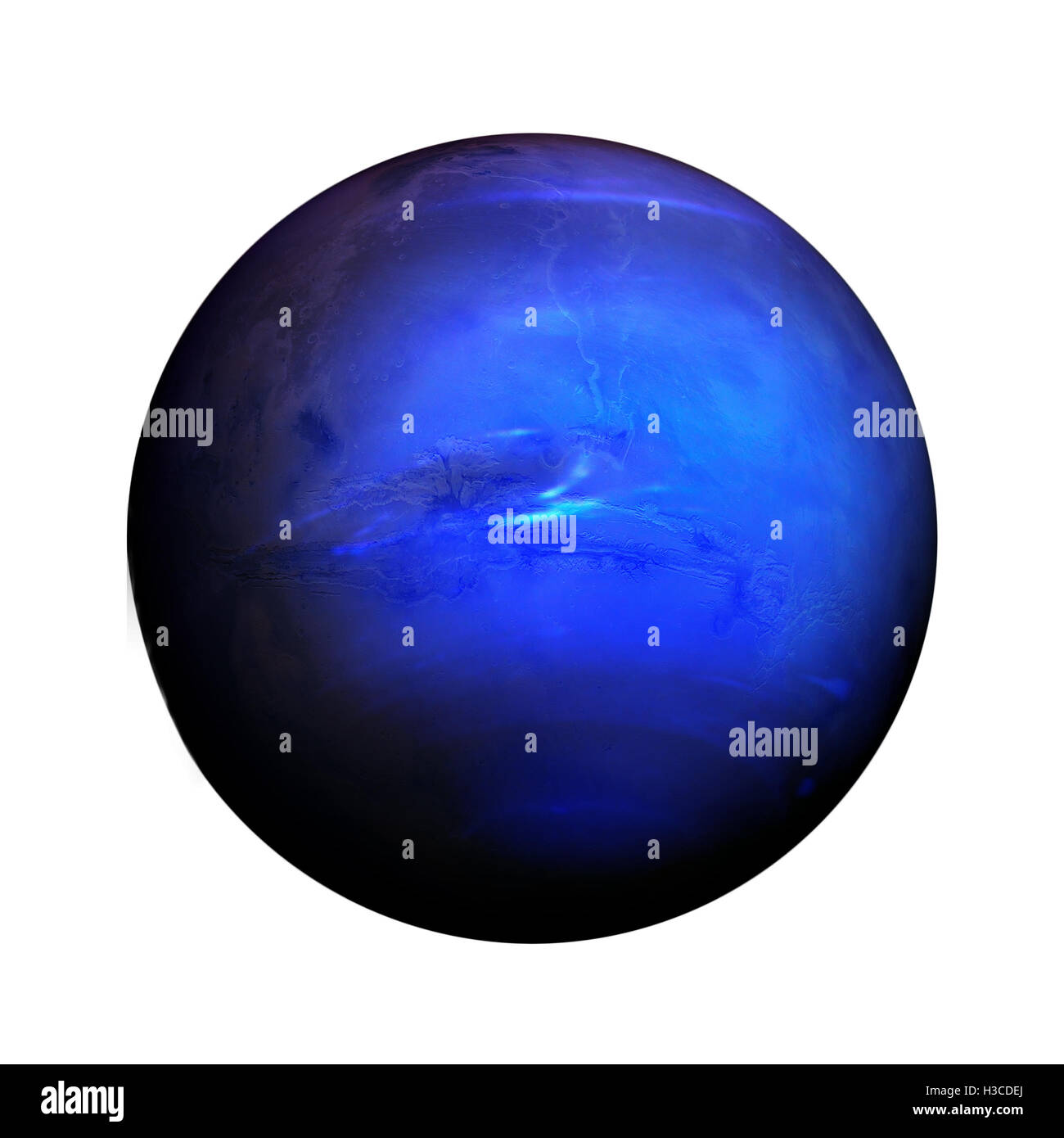 Solar System - Neptune. Isolated planet on white background. Elements of this image furnished by NASA Stock Photo