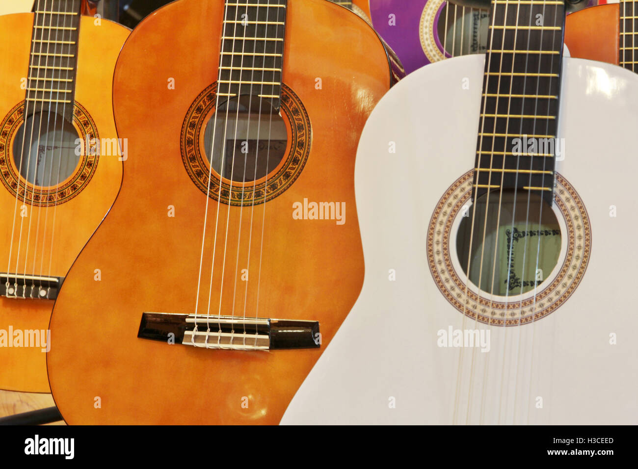 Classical Guitar Body Closeup Stock Photo Alamy