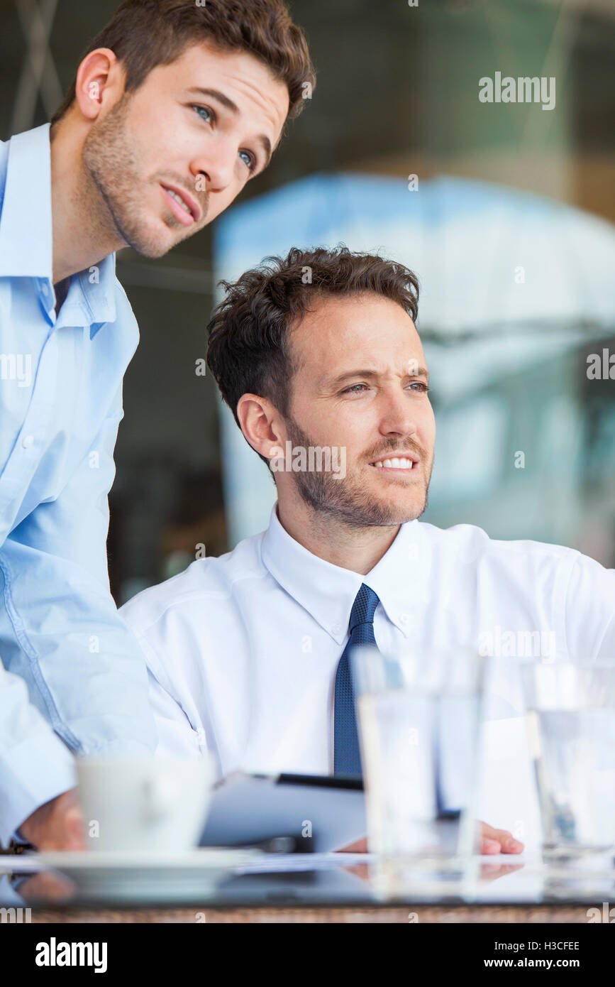 Business partners collaborating Stock Photo