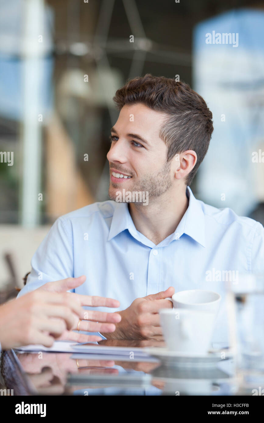 Businessmen taking coffee break Stock Photo