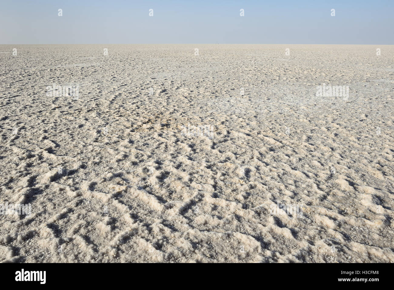 Salt desert in India in Gujarat state Stock Photo