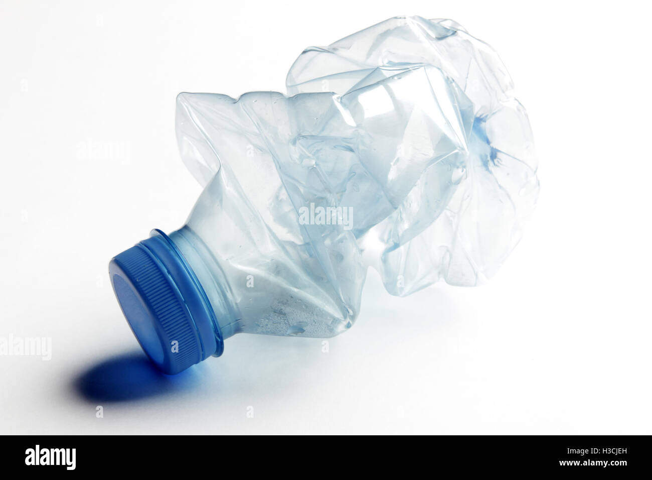 Crushed plastic bottle to recycle Stock Photo Alamy