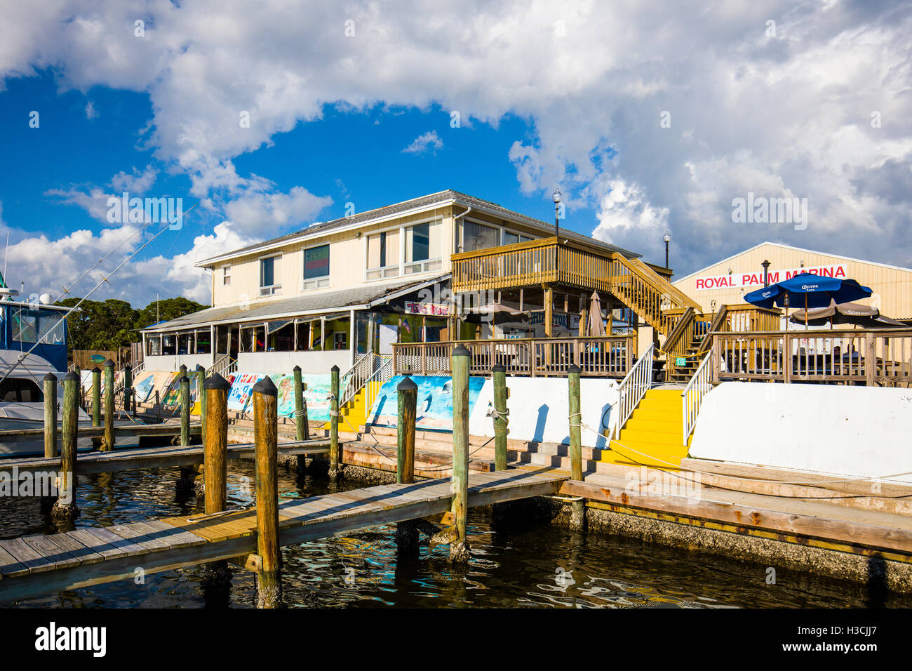 Snooks Bayside Bar and Grill on Lemon Bay off the Gulf of Mexico in the