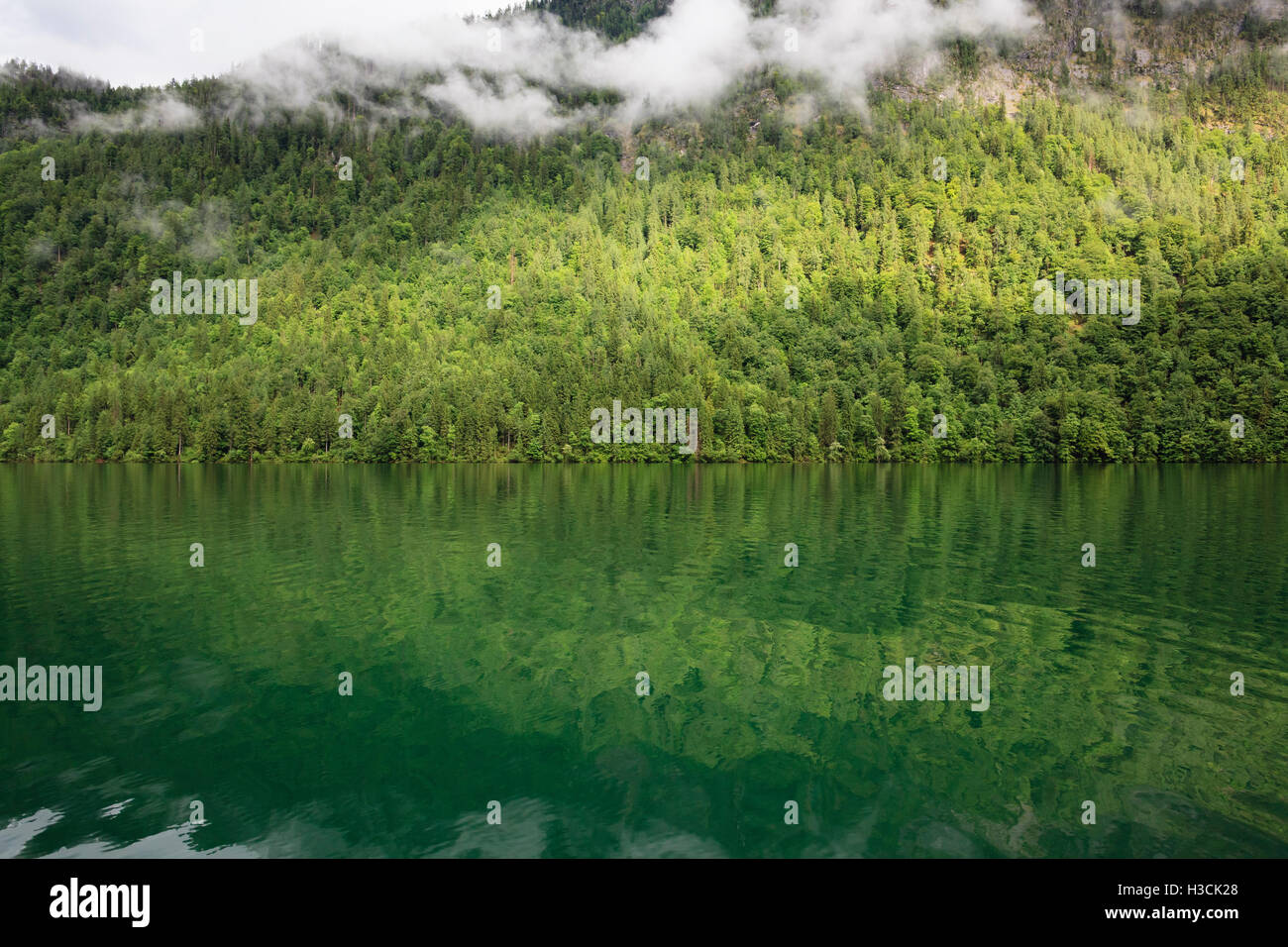 Konigssee lake. Berchtesgaden National Park. Upper Bavaria. Germany ...