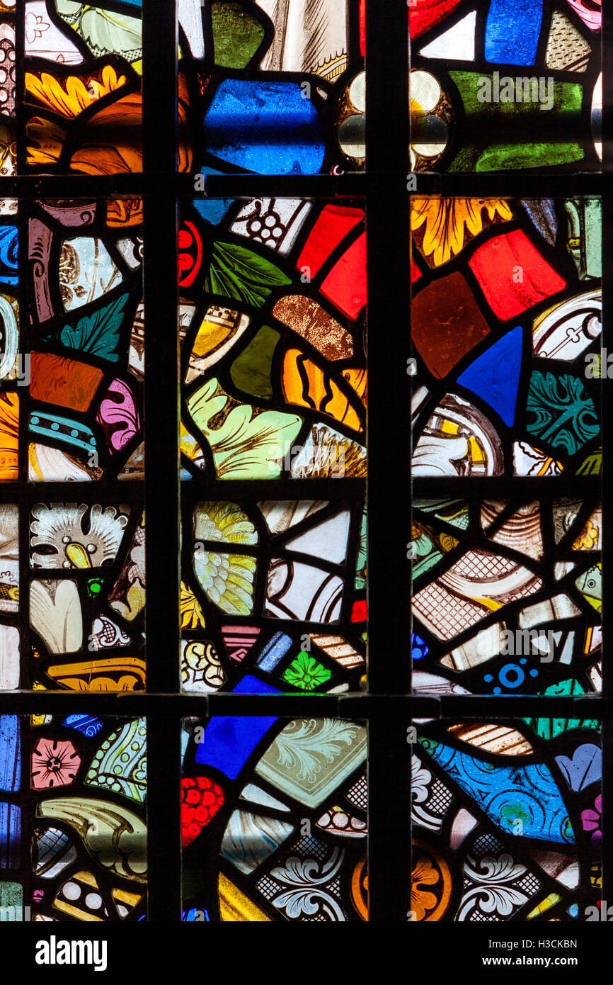 Stained Glass Windows At The Tower Of London, London, England Stock