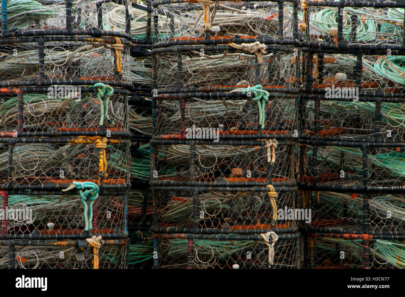 Crab pots, Newport, Oregon Stock Photo Alamy