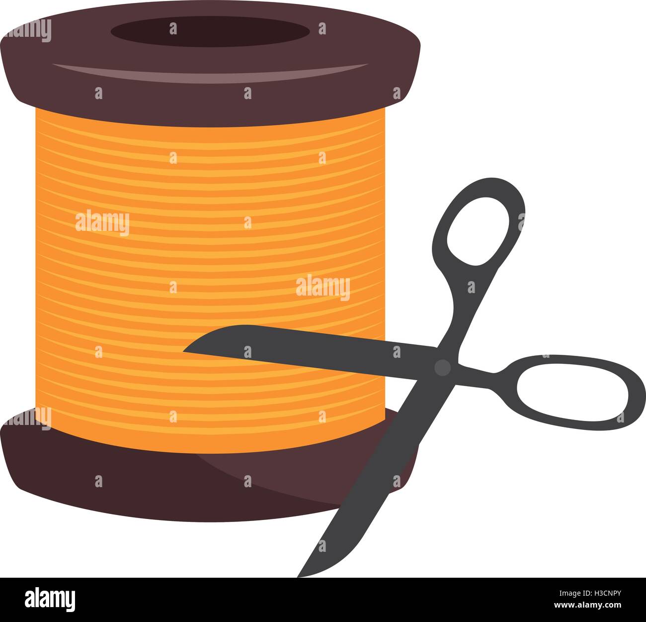 spool of yellow thread Stock Vector Image & Art - Alamy