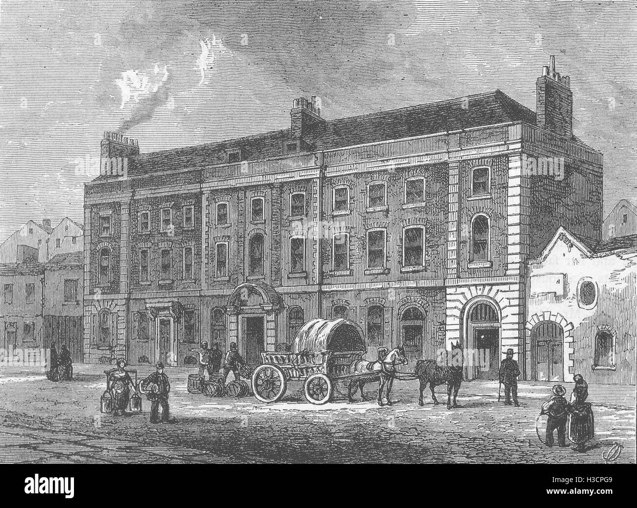 LONDON The Theatre in Portugal Street c1880. 'Old & New London', Cassell & Co Stock Photo